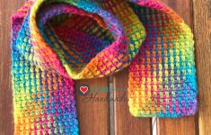 Crochet Pooling Yarns Rainbow Scarf Free Crochet Pattern Using Planned Pooling Cdm