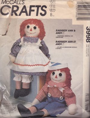 Crochet Ragdolls Raggedy Ann Cloth Doll Patterns Raggedy Ann And Andy Cloth Doll Pattern Etsy