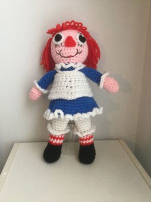 Crochet Ragdolls Raggedy Ann Made To Order Crochet Amigurumi Little Girl Rag Doll With Red Hair