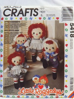 Crochet Ragdolls Raggedy Ann Mccalls 5418 Little Raggedy Dolls Clothes And Permanent Color