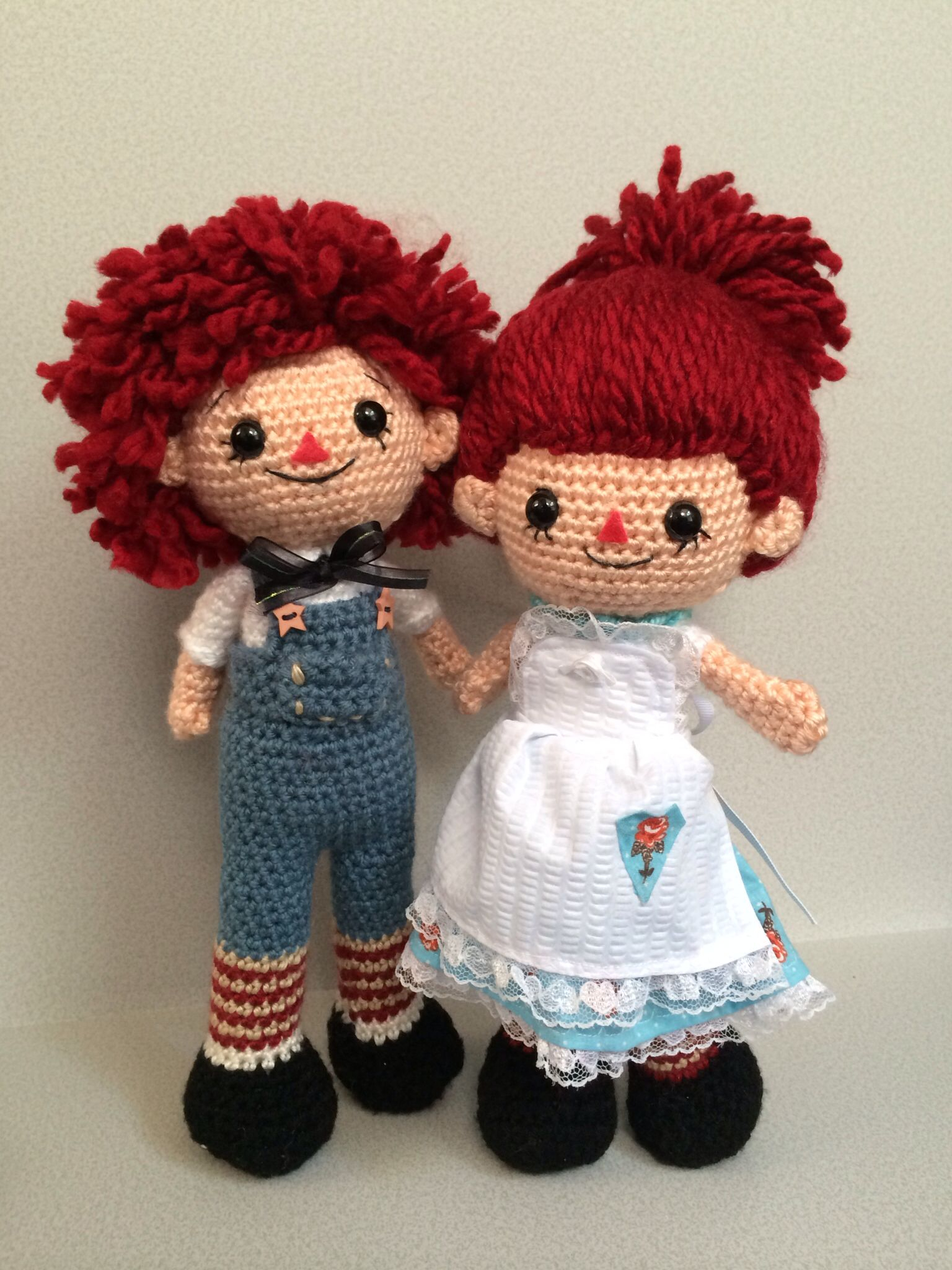 Crochet Ragdolls Raggedy Ann Raggedy Ann And Raggedy Andy Crochet Dolls Crochet Amigurumi Dolls