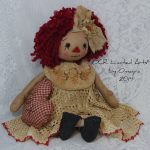 Crochet Ragdolls Raggedy Ann Raggedy Ann With Vintage Crochet Dress Raggedy Annie Dolls