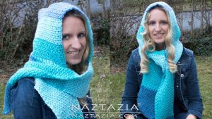 Crochet Scoodie Free Pattern How To Crochet Chilly Day Hooded Scarf Diy Tutorial Easy Moss