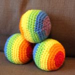 Crochet Sphere Pattern Free Crafting For My Sanity Crochet Rainbow Juggling Balls Free Pattern