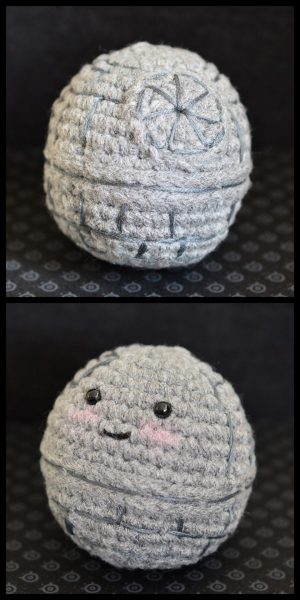 Crochet Sphere Pattern Free Diy Crochet Mini Cute Death Star Free Pattern From Pops De Milk In