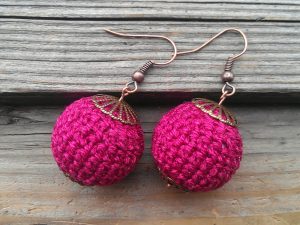 Crochet Sphere Pattern Life In Colour Crochet Red Ball Earrings