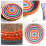Crochet Trivets Free Pattern Covered Cork Trivet Free Pattern Atty Held In Place With A