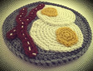 Crochet Trivets Hot Pads Free Eggs Bacon Potholder Crochet Pattern Book People Studio