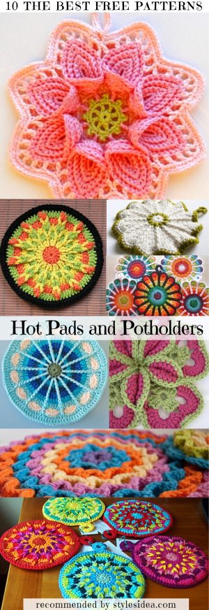 Crochet Trivets Hot Pads Free Pattern 10 The Best Hot Pad Holders Crochet Patterns Free Styles Idea