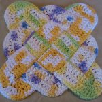 Crochet Trivets Hot Pads Free Pattern Hooked On Needles Crocheted Cotton Pot Holder Trivet Or Hot Pad