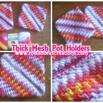 Crochet Trivets Hot Pads Pot Holders Crocheted Pot Holders Thick Crochet Mesh Brick Stitch Left