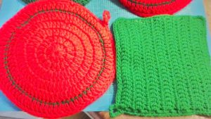 Crochet Trivets Hot Pads Pot Holders Lot Vintage Handmade Crochet Knitted Hot Pads Pot Holders Trivets