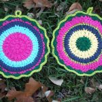 Crochet Trivets Hot Pads Pot Holders Puffy Scrap Yarn Pot Holder Stitch11