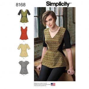 Darts Sewing Blouses Simplicity Sewing Pattern Misses Structured Peplum Top Darts Size 6