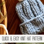 Diy Knitting Projects Quick Chunky Knit Hat Pattern Via Mamainastitch Free Pattern