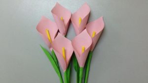 Diy Origami Flowers How To Make Calla Lily Paper Flower Papercraft Pinterest Paper