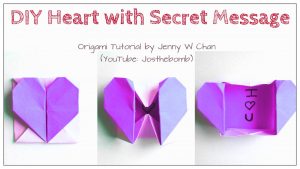 Diy Origami Heart Diy Origami Heart Box Envelope With Secret Message Pop Up Heart