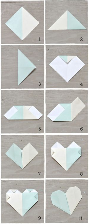 Diy Origami Heart Diy Origami Heart Escort Cards Diy Birthday Ideas Pinterest