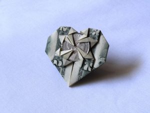 Diy Origami Heart Dollar Bill Origami Heart 8 Steps With Pictures