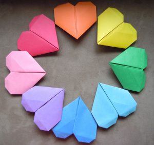Diy Origami Heart Life At The Bay Diy Origami Heart Bookmark