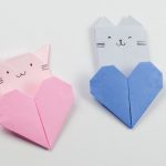Diy Origami Heart Origami Cat Heart Tutorial Origami Heart Pocket Origami