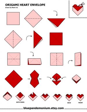 Diy Origami Heart Origami Heart Envelope Tutorial Sekalaisia Kssideoita