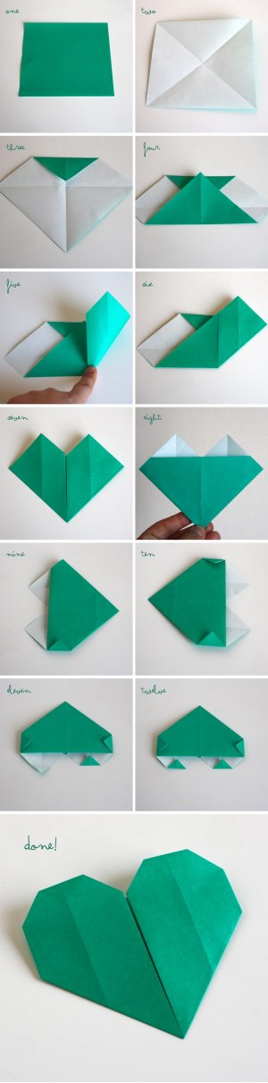 Diy Origami Heart Simple Origami Heart Garland Mamapapabubba
