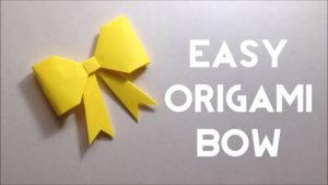 Diy Origami Step By Step Cute Paper Bow Origami Bow Tutorial Easy Steps For Beginners