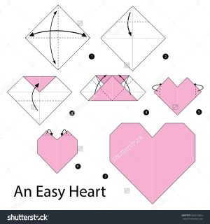 Diy Origami Step By Step Origami Step Step Instructions How To Make Origami An Easy Heart