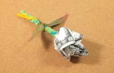Dollar Bill Origami How To Make A Dollar Bill Rose 7 Steps With Pictures Wikihow