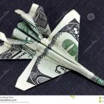 Dollar Bill Origami Money Origami Dollar Jet Fighter Dollar Bill Art Stock Photo