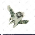 Dollar Bill Origami Money Origami Eagle Folded With Real One Dollar Bill Isolated On