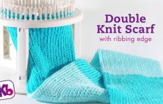 Double Knitting Tutorial Pattern Double Knit Scarf Knit On Rotating Double Knit Loom Youtube
