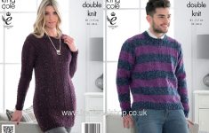 Dress Knitting Pattern 3930 King Cole Moods Dk Mens Sweater Ladies Sweater Dress Tunic