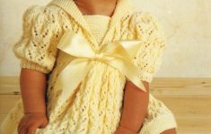 Dress Knitting Pattern Lacy Ba Dress Puff Sleeve Sailor Collar 16 22 Dk Knitting