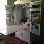 Dyi Sewing Table Tv Armoire Turned Into A Sewing Cabinet With Fold Up Table Sewing