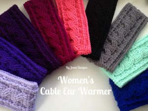Earwarmer Knitting Patterns Ear Warmers Jenni Designs Free Crochet Pattern Womens Cable Ear Warmer