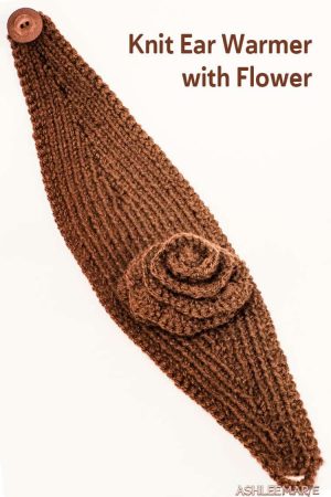Earwarmer Knitting Patterns Free Knit Ear Warmer Pattern With Flower Crochet Ashlee Marie Real