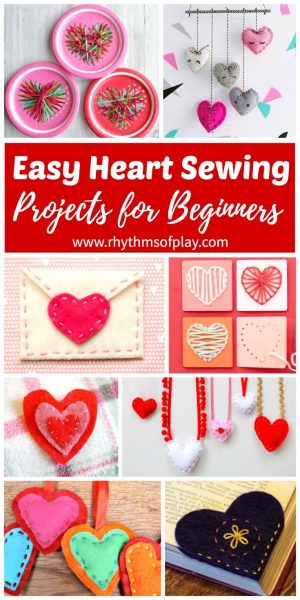 Easy Hand Sewing Projects Simple Easy Heart Sewing Projects For Beginners Sewing Tutorials Sewing