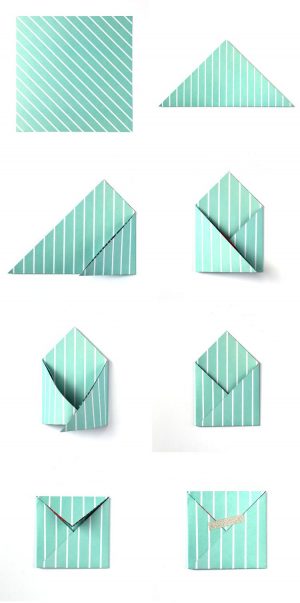 Envelope Origami Diy Easy Square Origami Envelopes Artes Pinterest Origami