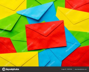 Envelope Origami Letters Colorful Cover Letter Background Multi Colored Envelopes And
