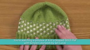 Fairisle Knitting Patterns Beginner Knit A Slipped Stitch Hat With Simple Colorwork Youtube