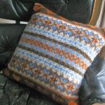 Fairisle Knitting Patterns Beginner Littletheorem Chunky Fairisle Cushion