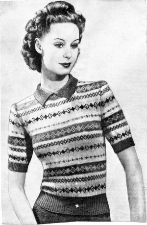 Fairisle Knitting Patterns Free Free Vintage Knitting Pattern Fair Isle 1946 Knitting Pinterest