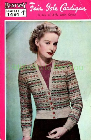 Fairisle Knitting Patterns Jumpers 1940s Style For You Free Knitting Pattern 1940s Fair Isle
