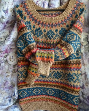 Fairisle Knitting Patterns Jumpers Continue The Fair Isle Through The Body From A Yoke Sweater Can Be