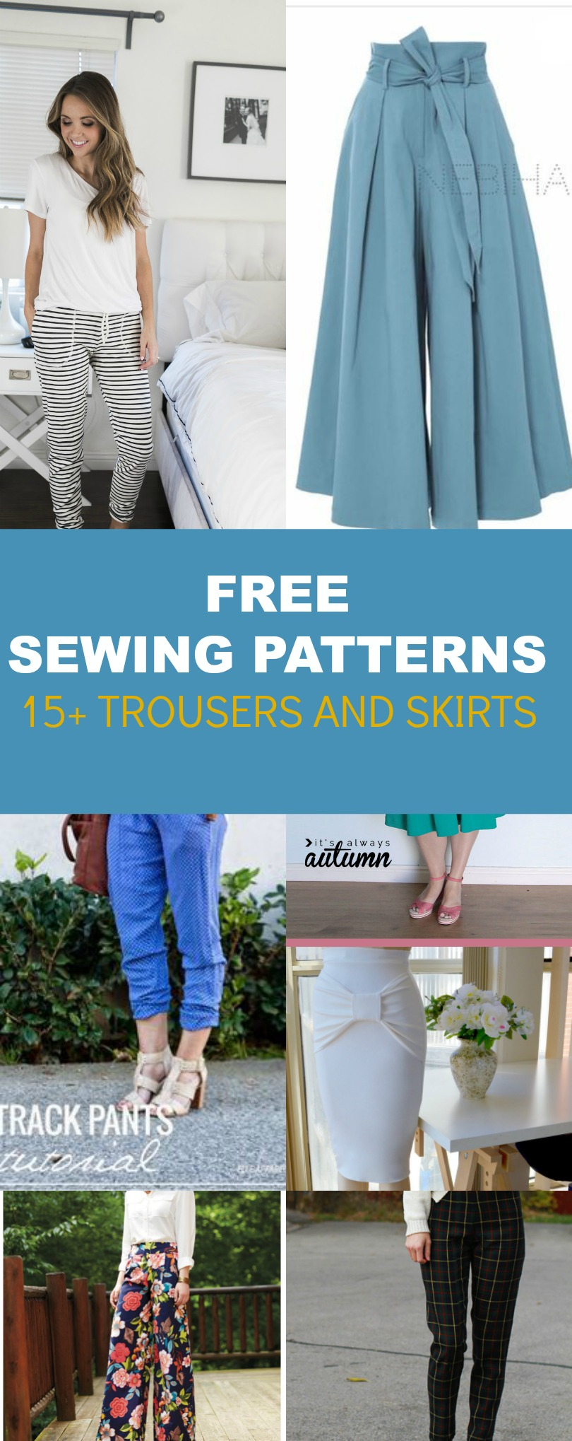 Free Sewing Patterns Free Pattern Alert 15 Pants And Skirts Sewing Tutorials On The