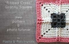 Granny Square Crochet Pattern Ribbed Cross Granny Square Free Crochet Pattern Photo Tutorial