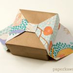 How To Make An Origami Box Origami Box With Bow Tutorial Paper Kawaii