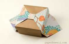 How To Make An Origami Box Origami Box With Bow Tutorial Paper Kawaii